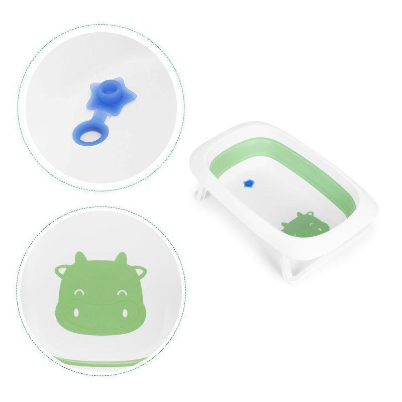 Дитяча ванночка для купання CARE Ecotoys HA-B31 GREEN розкладна