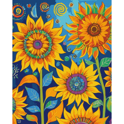 Картина по номерам "Яркие подсолнухи" Art Craft 13152-AC 40х50 см