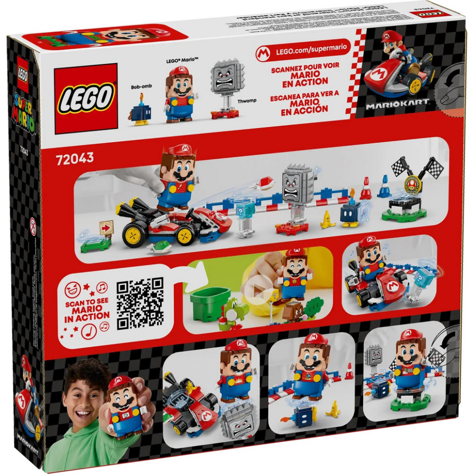 Конструктор Super Mario Mario Kart – Interactive LEGO 72043, 278 деталей