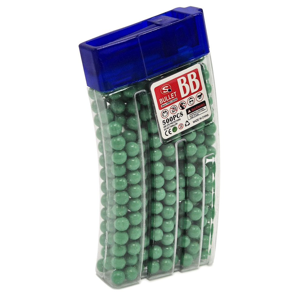 Кульки для дитячої зброї Bambi TD2023133(Green) пластик 6 мм, 500 шт