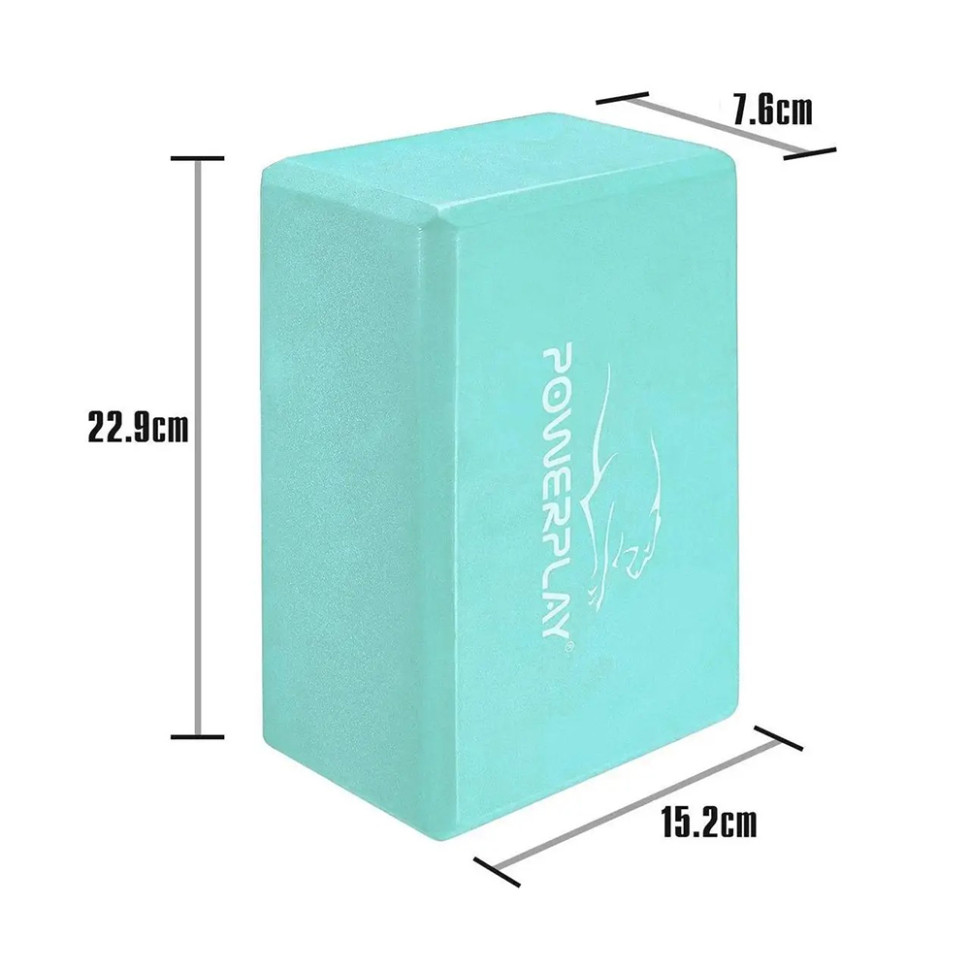 Блок для йоги PowerPlay PP_4006_Mint_Yoga_Brick, М'ятний
