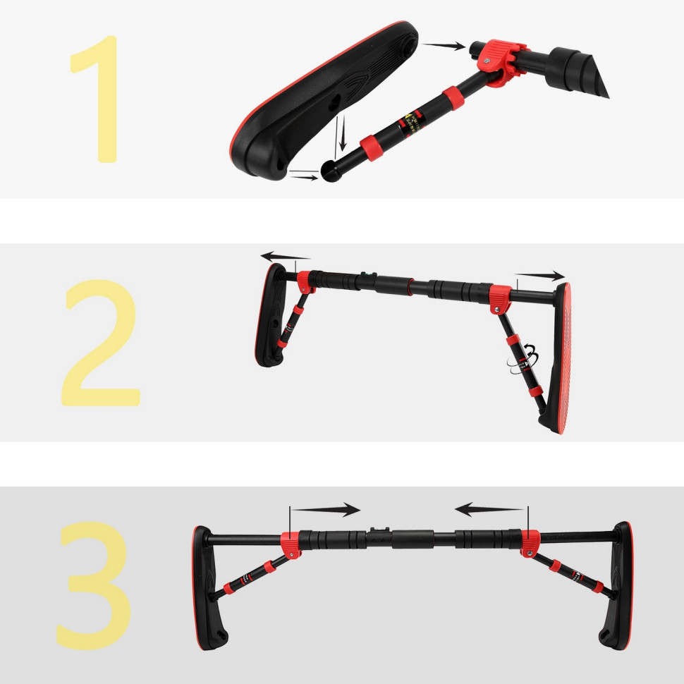 Турник раздвижной Elite Cornix XR-0289 Black/Red, размер 65 х 90 см 