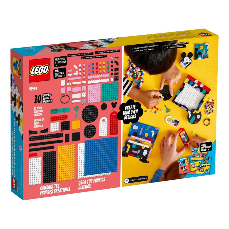 Конструктор LEGO DOTS Коробка «Знову до школи» з Міккі та Мінні Маусами 41964