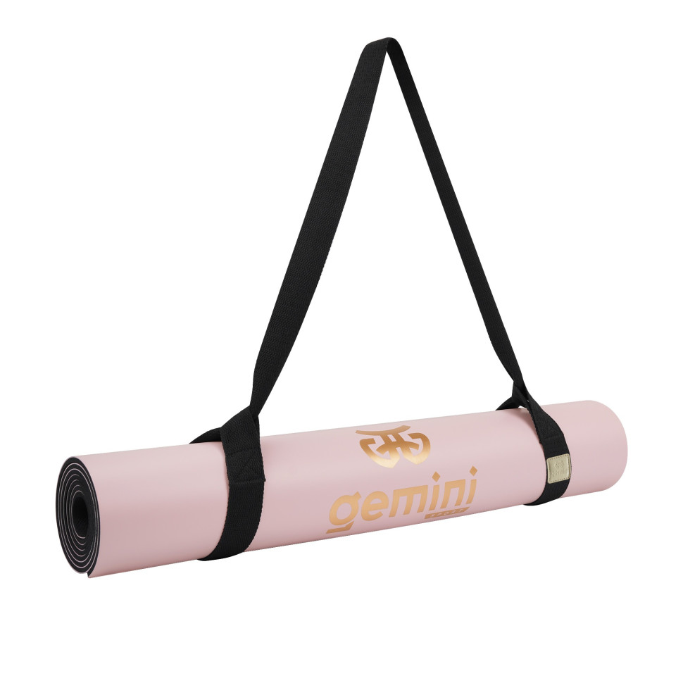Килимок для йоги каучуковий Pro Gemini Sport PUY-3900-13 поліуретан 183x68x0,5 см, світло-рожевий