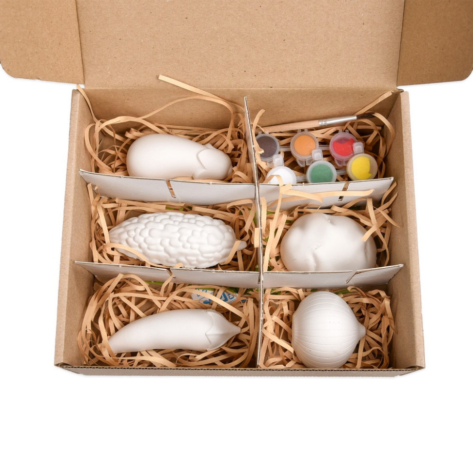 Набор для творчества Гипсовые раскраски: раскрась овощи Strateg 31000