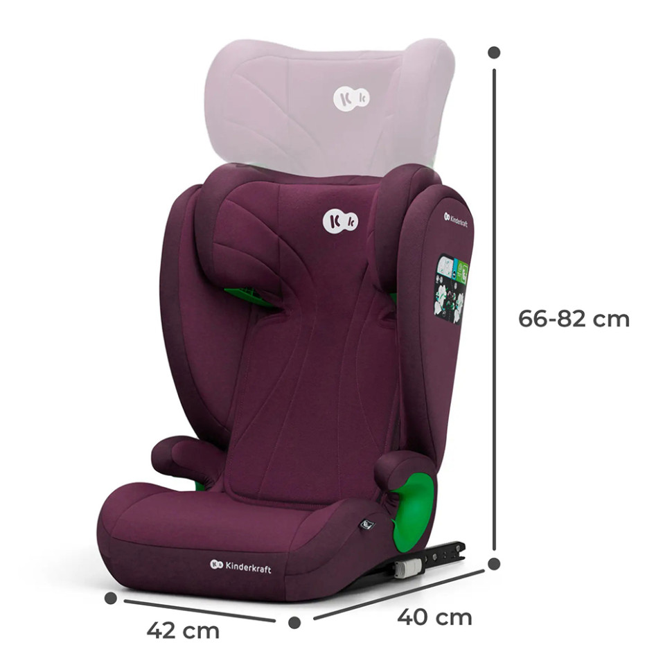 Автокресло Junior Fix 2 i-Size Kinderkraft KCJUFI20RED0000 Cherry Pearl 
