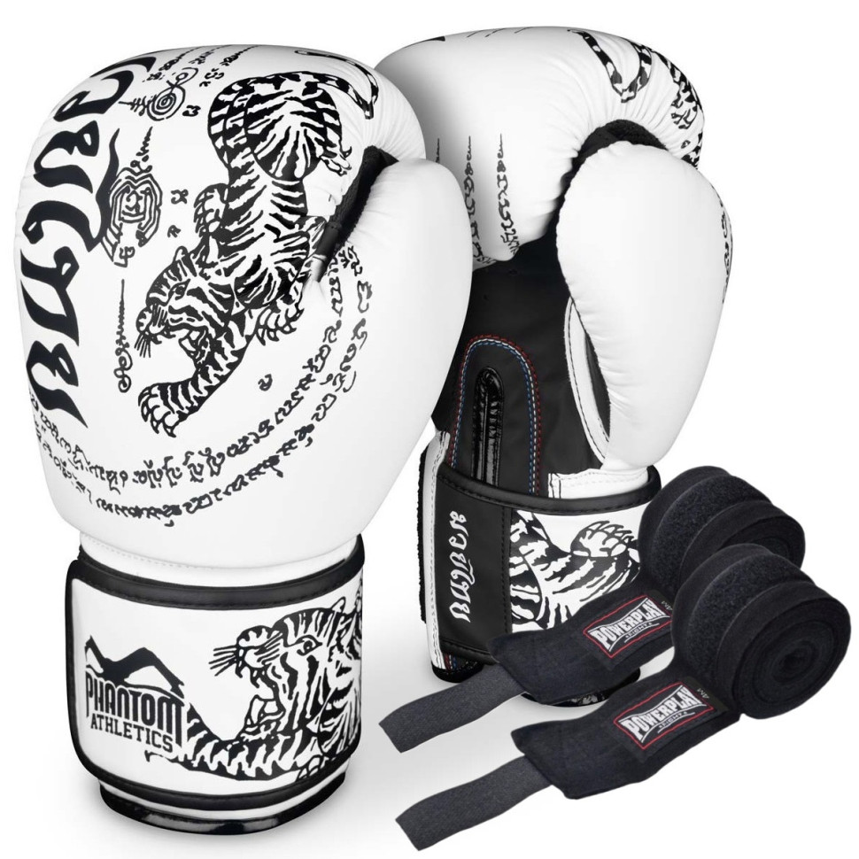 Боксерські рукавиці Muay Thai Phantom PHBG2495-10 White 10 унцій (бинти в подарунок)