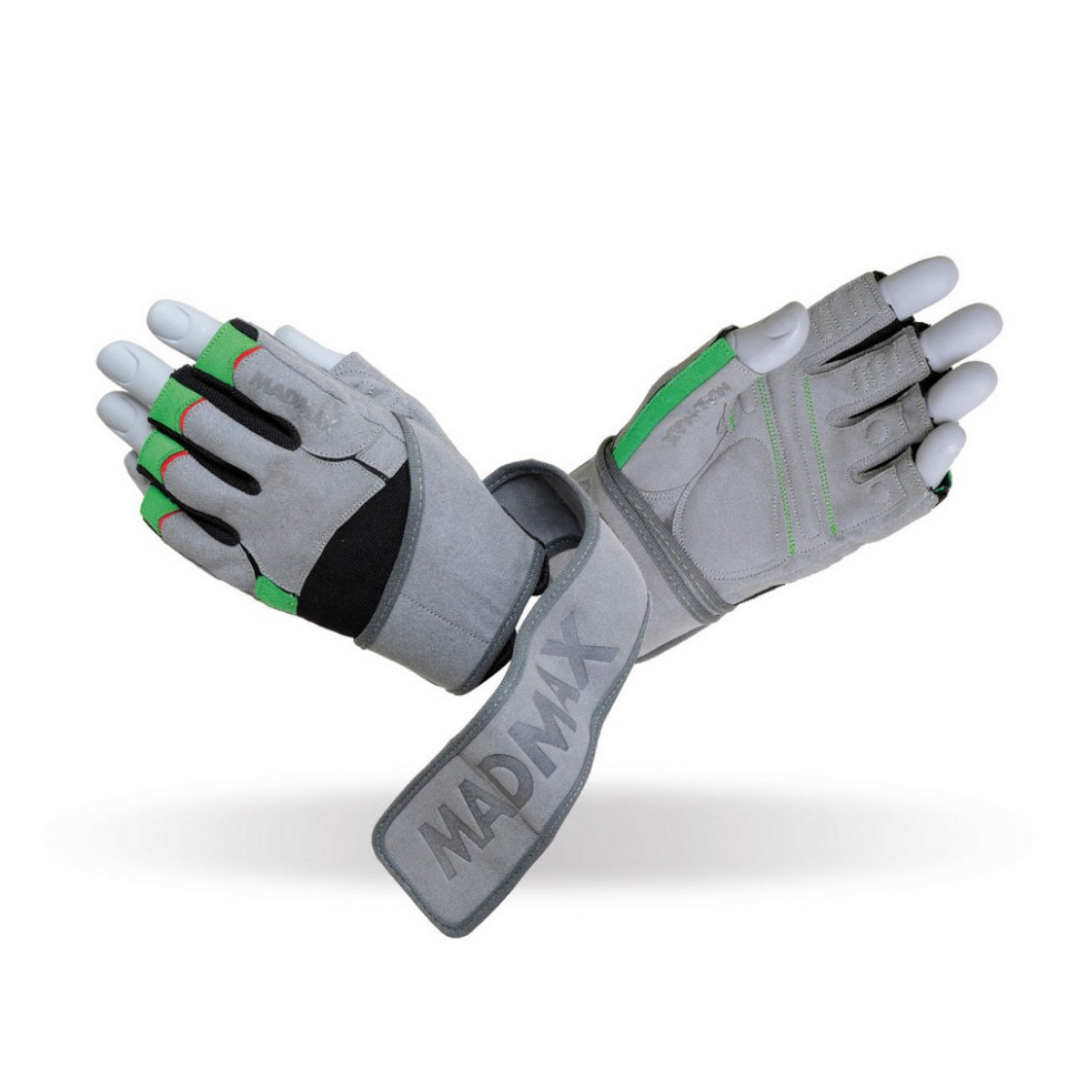 Рукавички для фітнесу Wild MadMax MFG-860_S, Grey/Green, S