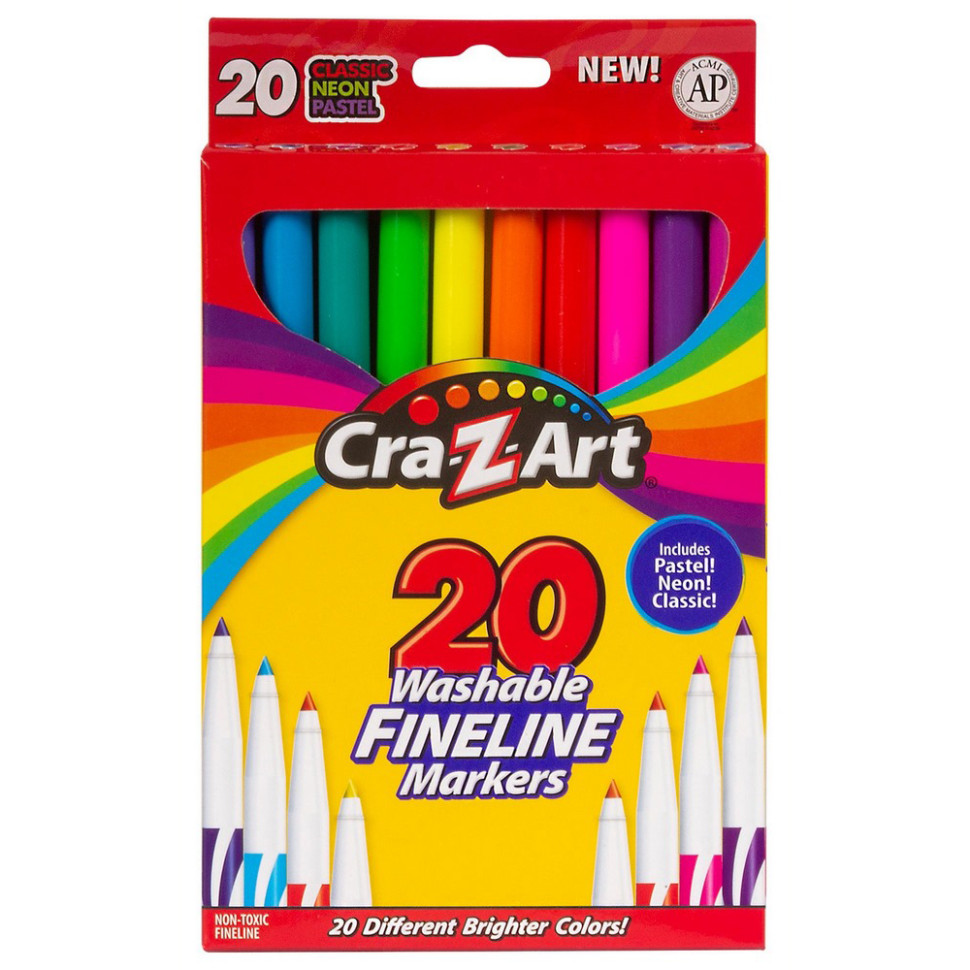 Детские маркеры легкосмываемые Cra-Z-Art 01308CRA 20 штук