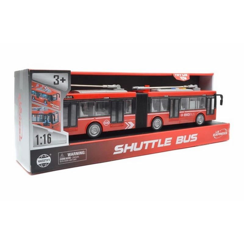 Дитячий інерційний тролейбус Bambi WY915A, масштаб 1:16