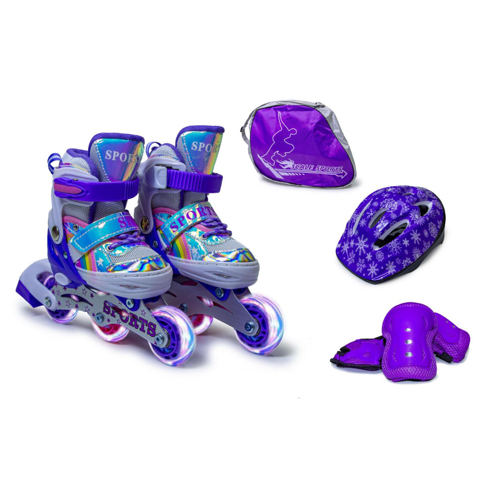 Комплект ролики та спорядження Scale Sports 565128174 фіолетовий, розмір 26-29