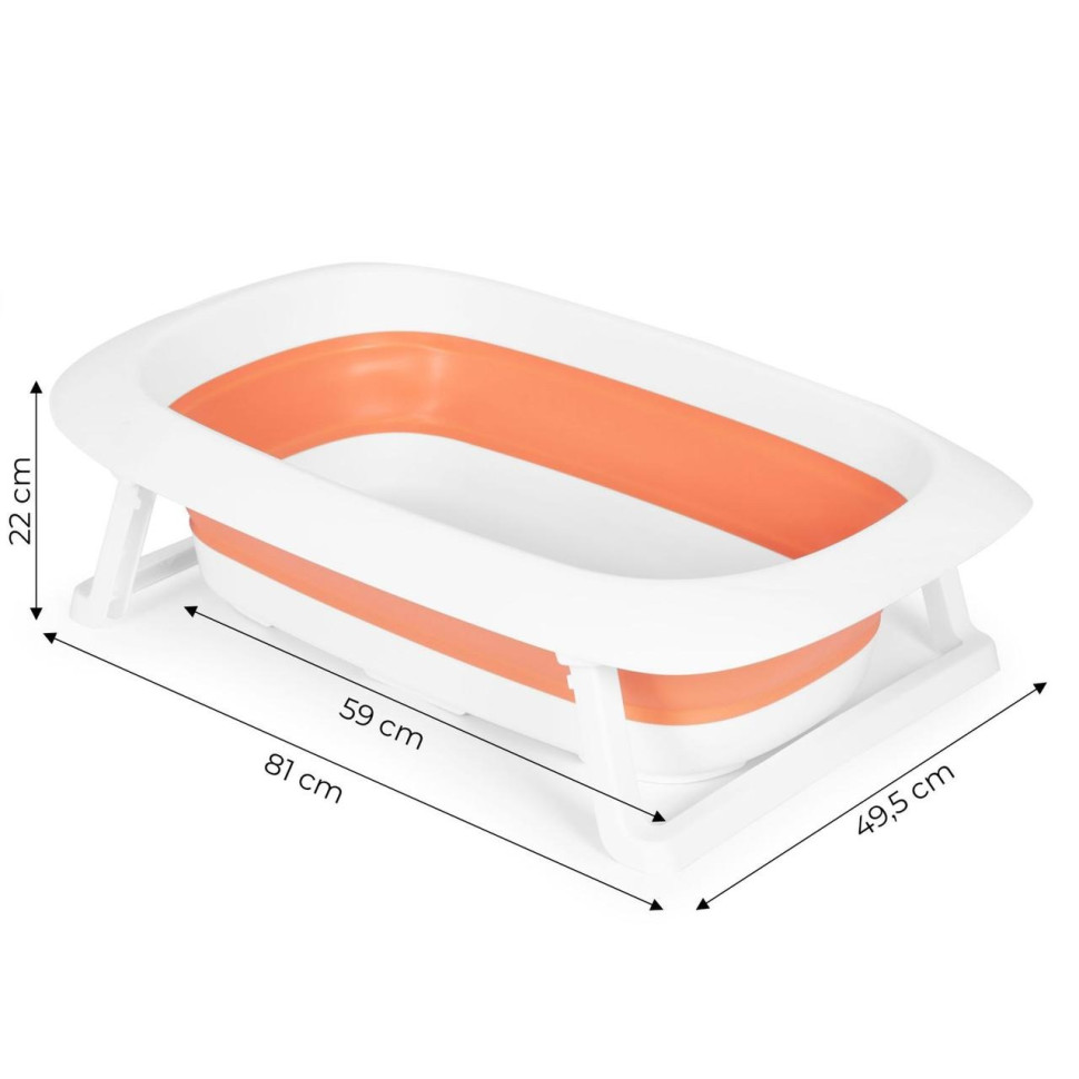 Дитяча ванночка для купання CARE Ecotoys HA-B31 ORANGE розкладна
