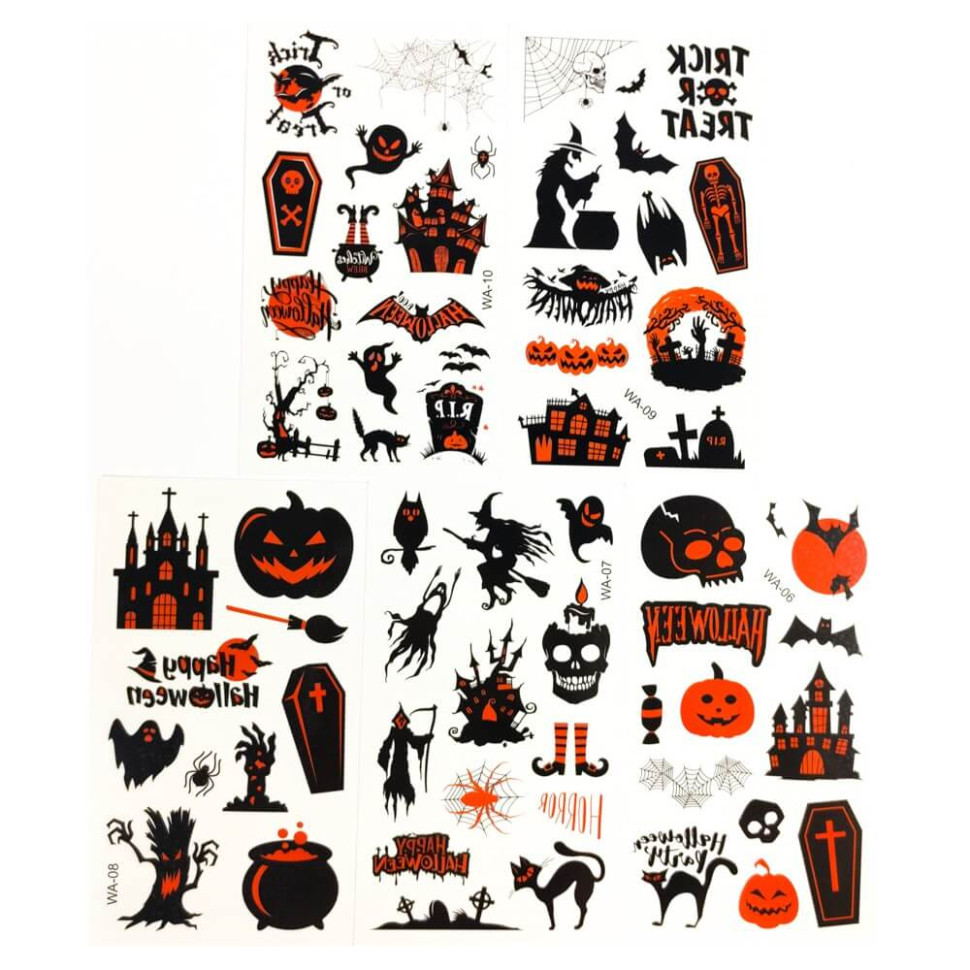 Набір дитячих тимчасових тату «Геловін №2» Fresh Tattoo kids-tatto-halloween-set5-02
