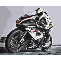 Картина по номерам "Гонщик" Brushme BS52393, 40х50 см Картина по номерам "Гонщик" Brushme BS52393, 40х50 см