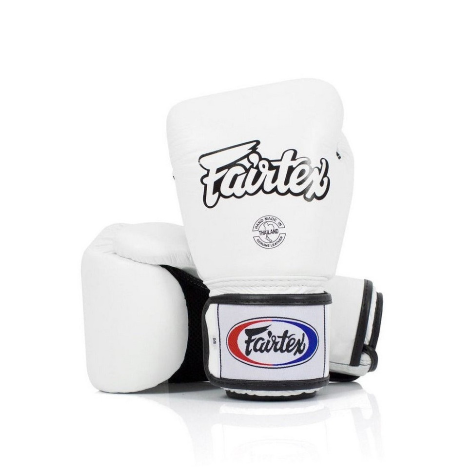 Боксерские перчатки BGV1 Fairtex BGV1_12oz_White 12 унций (бинты в комплекте)