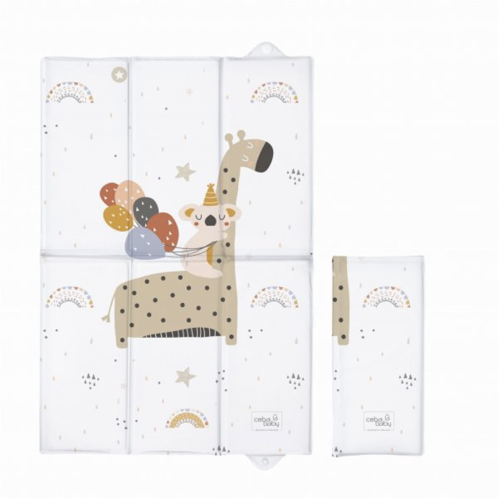 Пеленальный матрас Giraffe Cebababy W-305-000-637 Watercolor Word, 40х60 см
