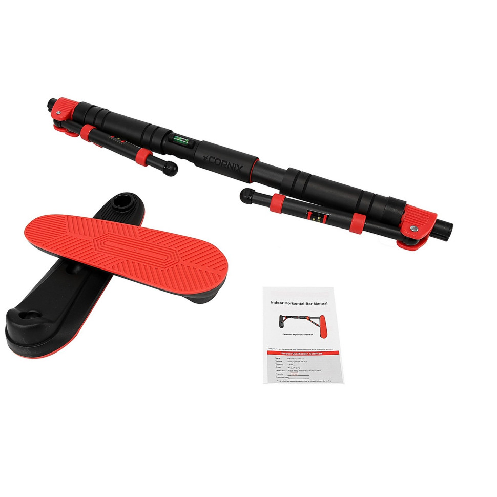 Турнік розсувний Elite Cornix XR-0290 Black/Red, розмір 80 х 120 см