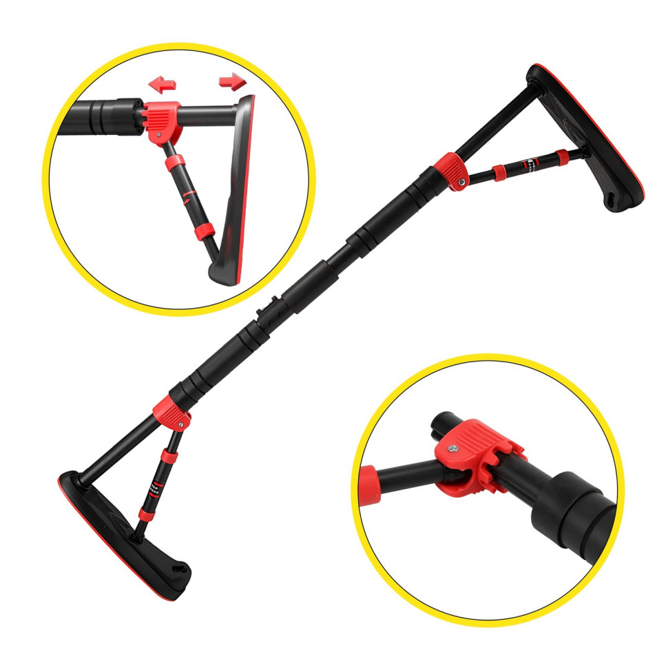Турнік розсувний Elite Cornix XR-0290 Black/Red, розмір 80 х 120 см