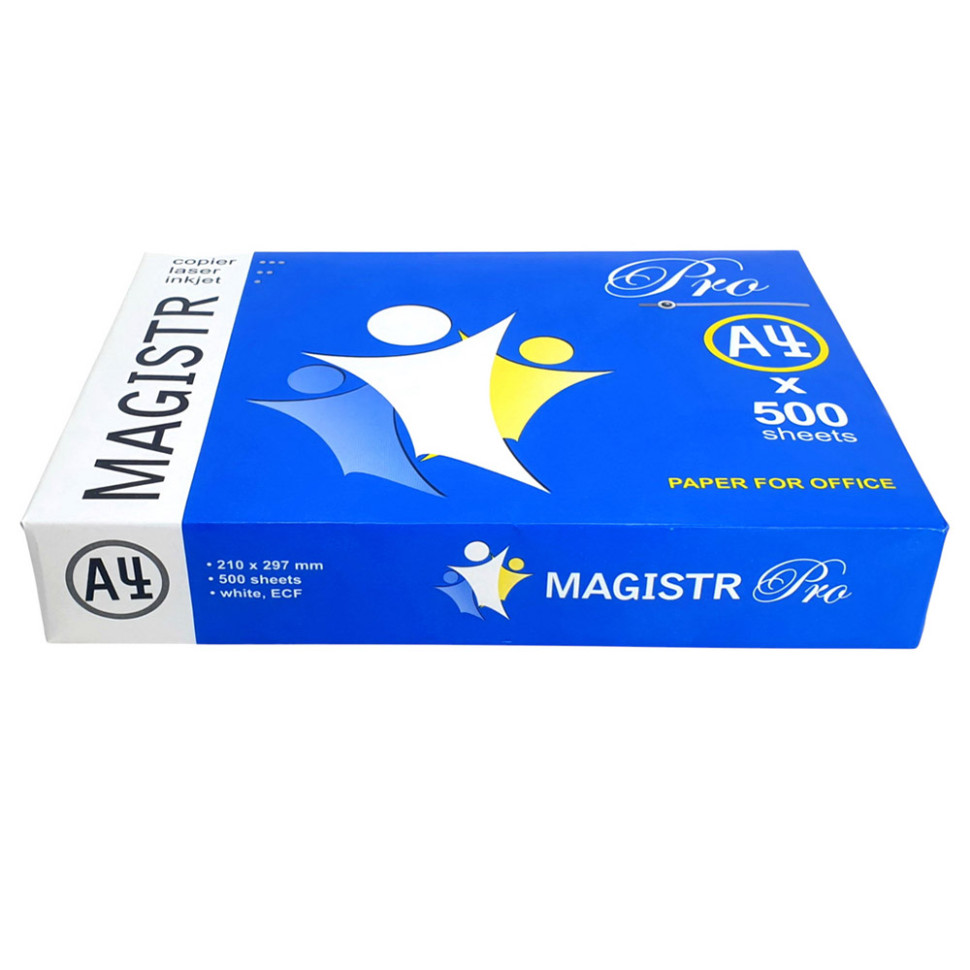 Папір офісний Magistr Pro для принтера A4 MM Kwidzyn A4-500+, 500 аркушів, щільність 80 г/м²