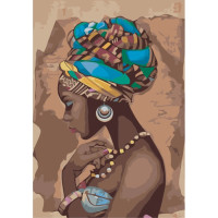 Картина по номерам Идейка Люди "Жемчужина Африки" 35х50 см KHO2625