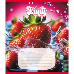 Тетрадь ученическая "Фрукты" Leader 012-500028K-3 в клетку, 12 листов (959050)