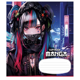 Тетрадь ученическая "MANGA" Школярик 018-3323K-1 в клетку, 18 листов