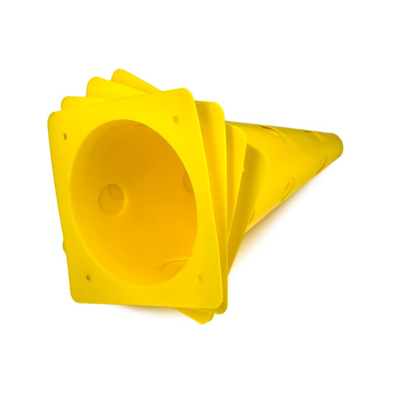 Конусы-фишки спортивные EasyFit EF-1679s-4Y 31 см, набор из 4 штук, желтый