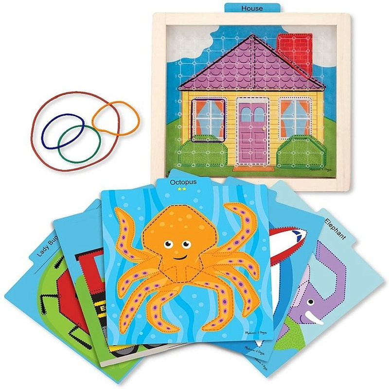 Дитяча гумова шнурівка Melissa&Doug MD4373, 32 гумові стрічки в комплекті