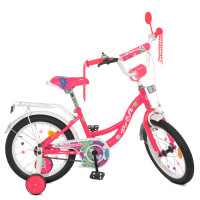 Велосипед дитячий PROF1 Y16302N 16 дюймів, малиновий