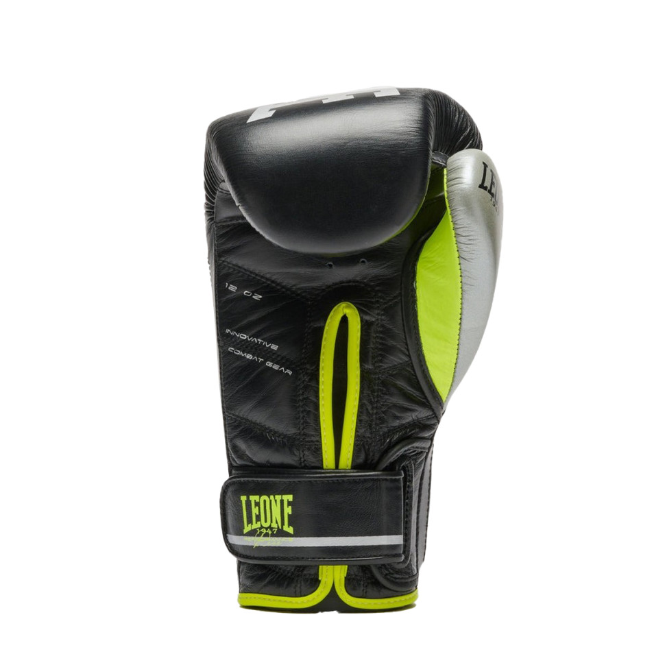 Боксерські рукавиці GN110F REVO FLUO Leone GN110F_Black_12oz 12 унцій (бинти в комплекті)