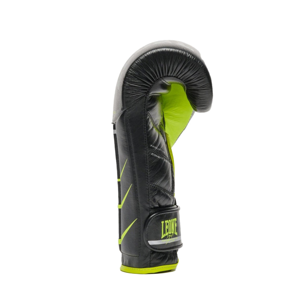 Боксерські рукавиці GN110F REVO FLUO Leone GN110F_Black_12oz 12 унцій (бинти в комплекті)
