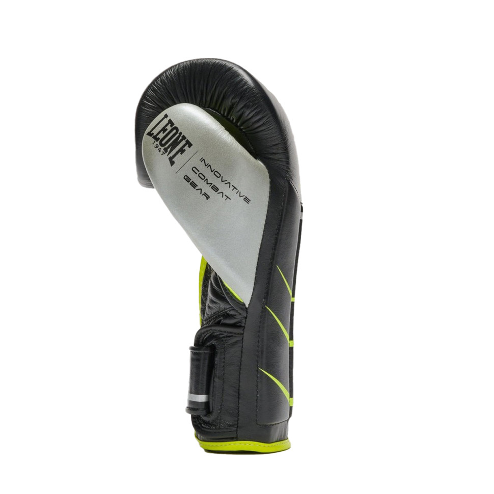 Боксерські рукавиці GN110F REVO FLUO Leone GN110F_Black_12oz 12 унцій (бинти в комплекті)