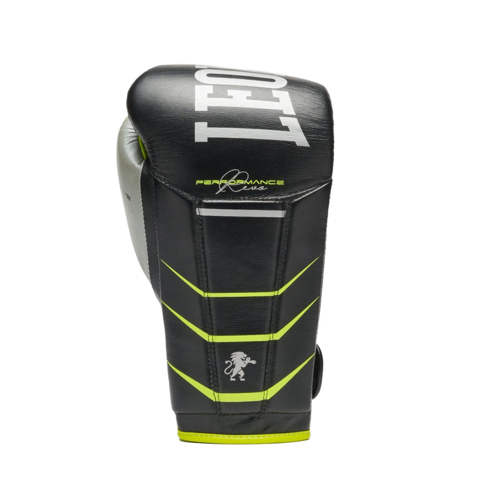 Боксерські рукавиці GN110F REVO FLUO Leone GN110F_Black_12oz 12 унцій (бинти в комплекті)