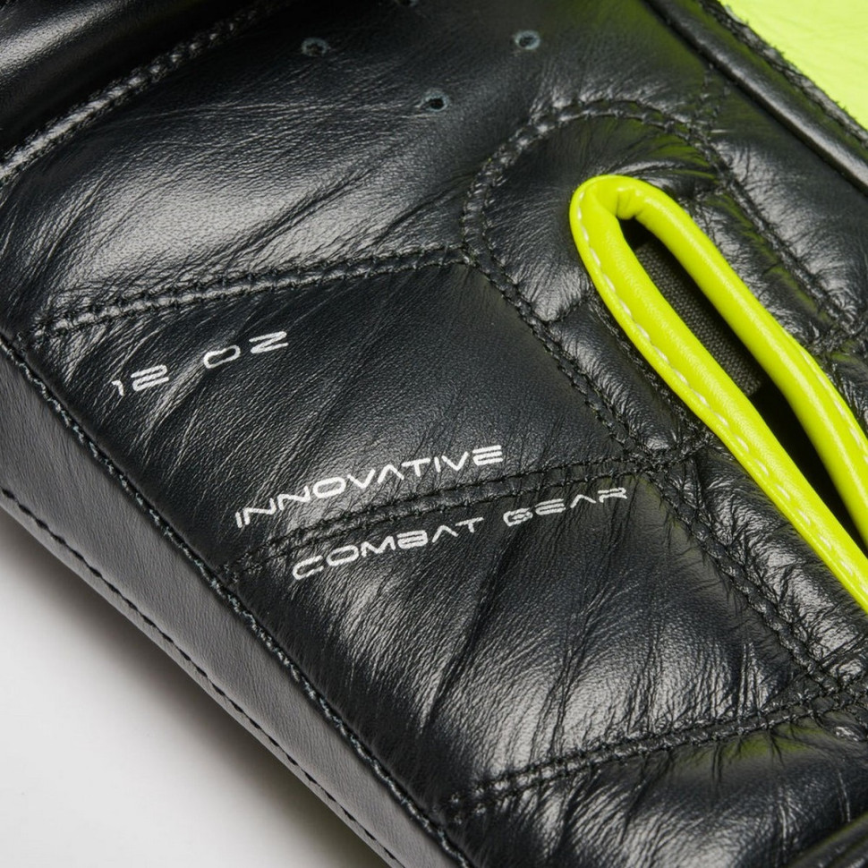 Боксерські рукавиці GN110F REVO FLUO Leone GN110F_Black_12oz 12 унцій (бинти в комплекті)