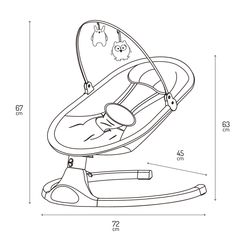 Укачивающий центр KENANI MoMi BULE00041 Onyx Sand с пультом управления