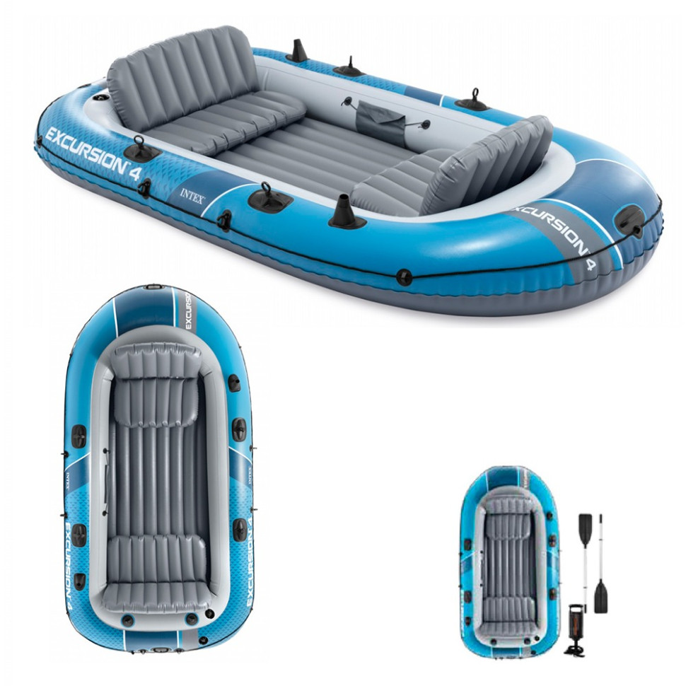 Надувний чотиримісний човен Intex 66324 розмір 315х165х43 см