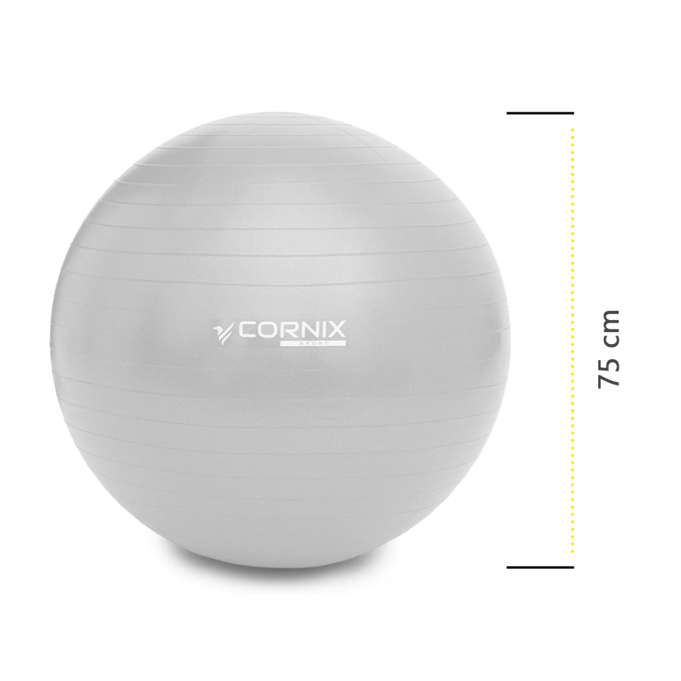 Мяч для фитнеса Anti-Burst Cornix  XR-0365 серебряный 55 см  