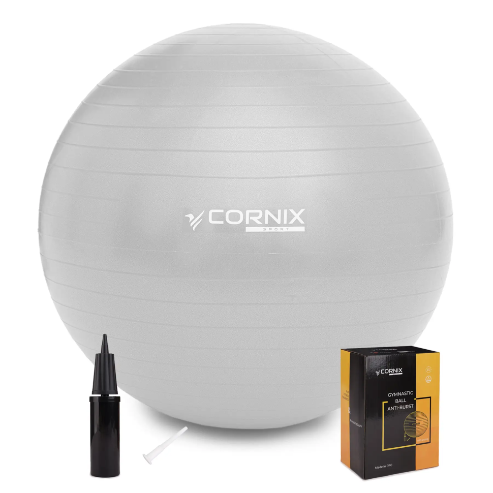Мяч для фитнеса Anti-Burst Cornix  XR-0365 серебряный 55 см  
