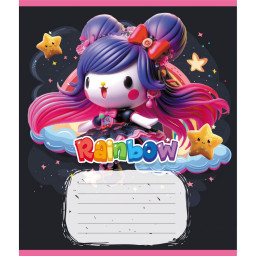 Тетрадь ученическая "Куроми" Leader 012-520064L-1 в линию, 12 листов 