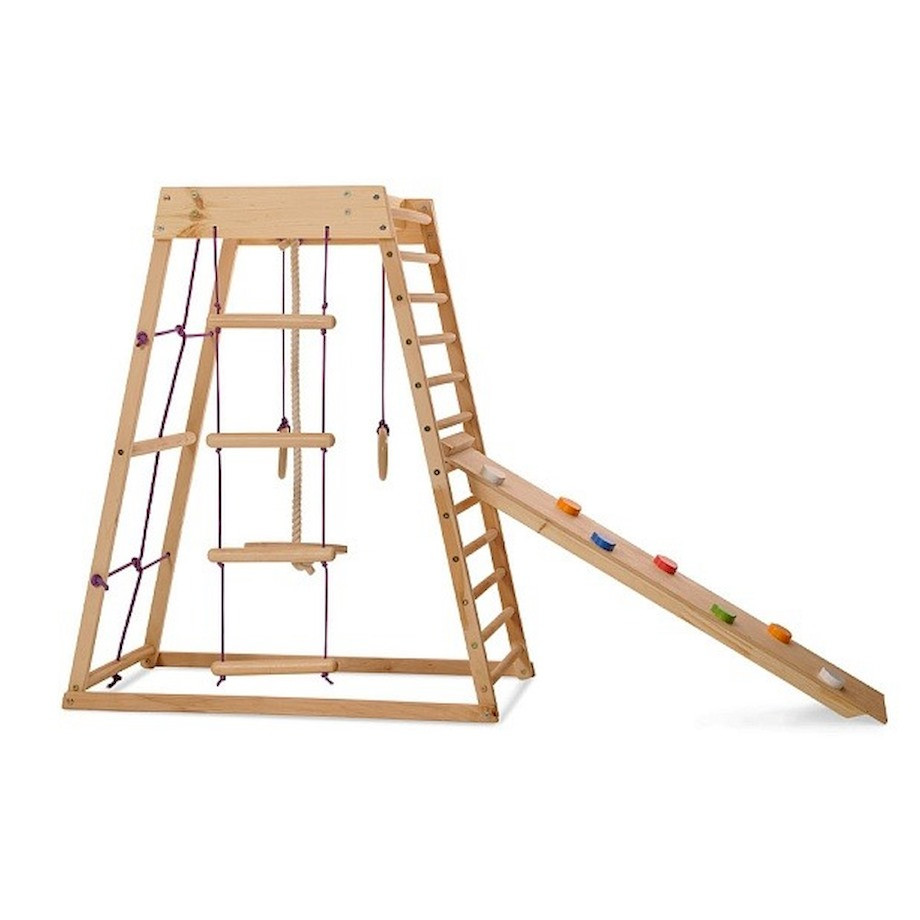 Спортивний комплекс вуличний SportBaby «Акварелька-outdoor 4» з кільцями