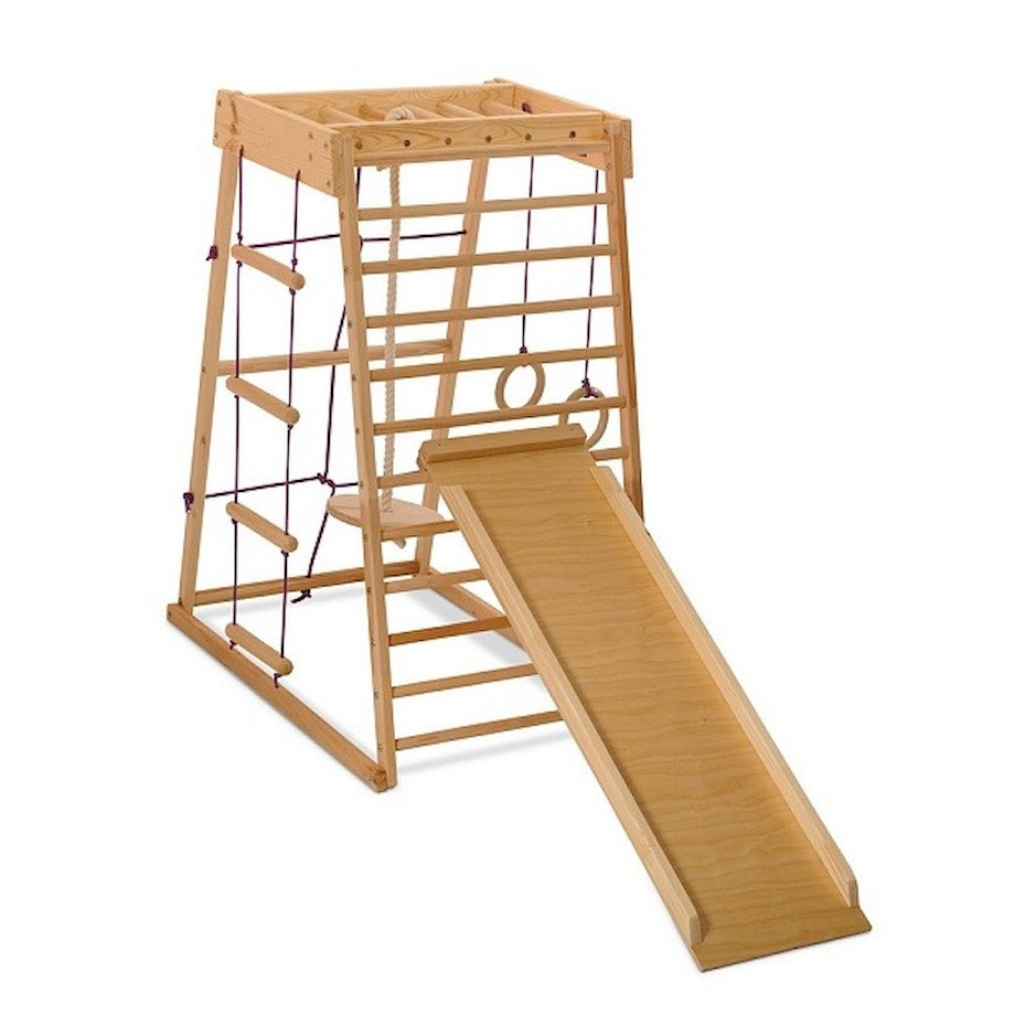 Спортивний комплекс вуличний SportBaby «Акварелька-outdoor 4» з кільцями