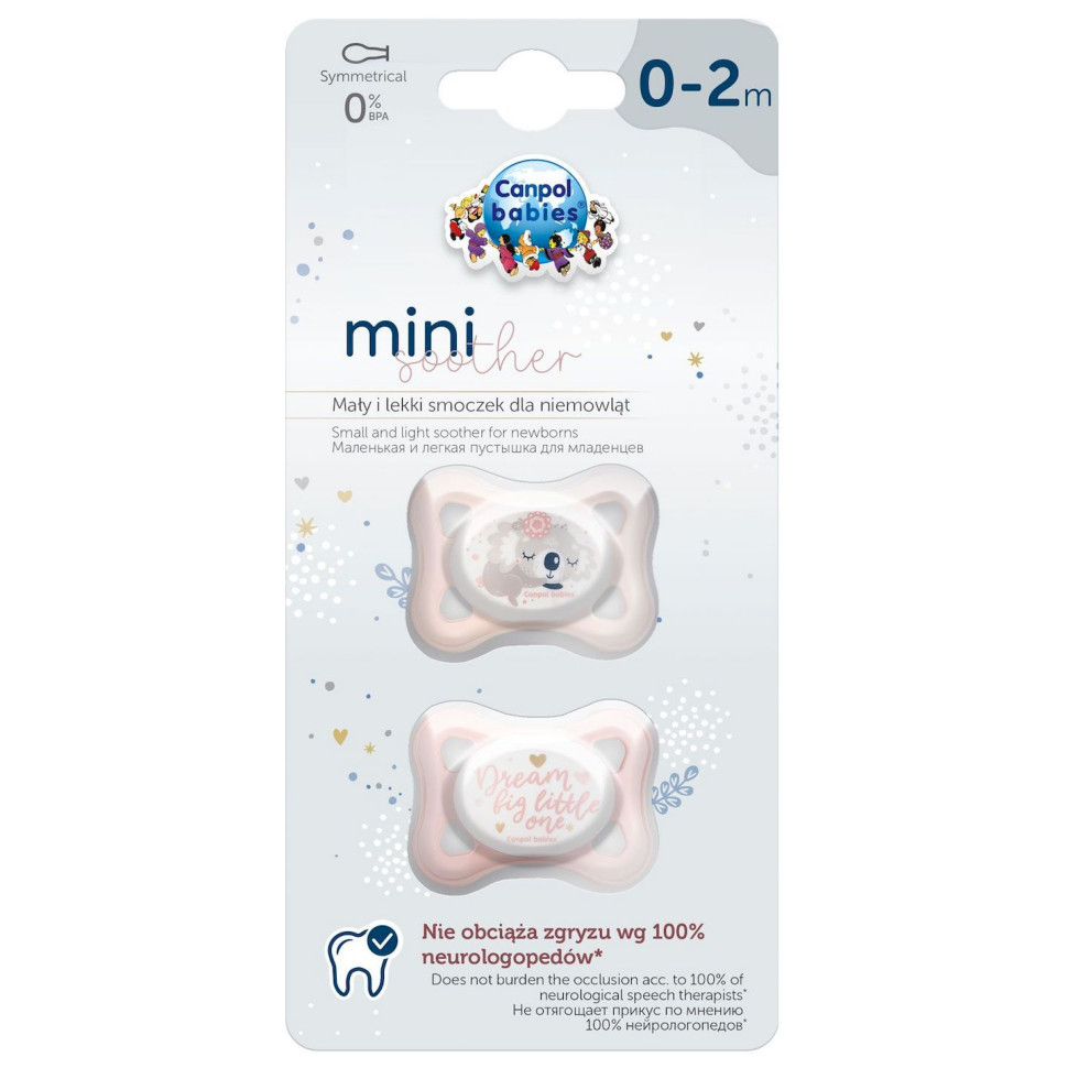 Пустушка силіконова симетрична Mini Canpol babies 23/910_pin 0-2 місяці