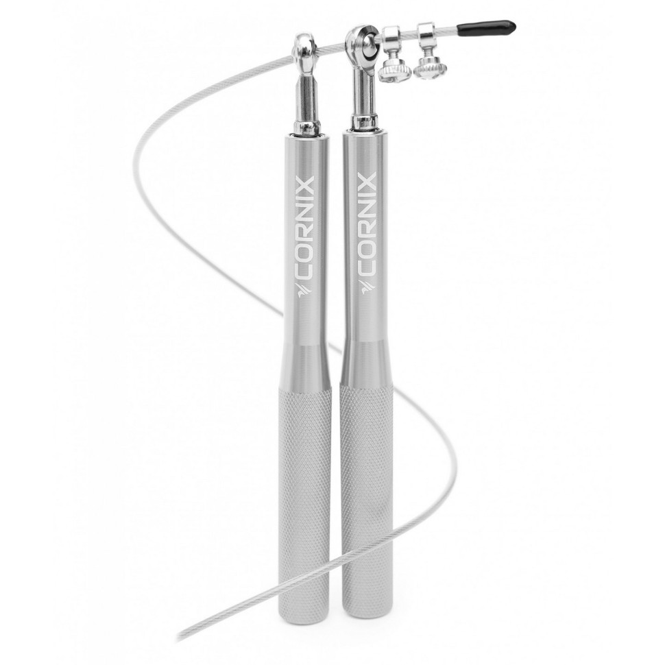 Скакалка швидкісна для кросфіту Speed Rope Cornix XR-0151 Silver