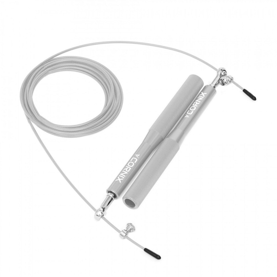Скакалка швидкісна для кросфіту Speed Rope Cornix XR-0151 Silver