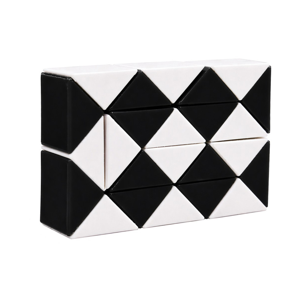 Головоломка Змійка Рубіка Bambi IGR67(Black) маленька 3,5x5,5 см, двокольорова