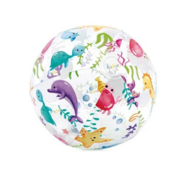 Детский надувной мяч Морские обитатели Intex 59040-7 размер 51 см Детский надувной мяч Морские обитатели Intex 59040-7 размер 51 см