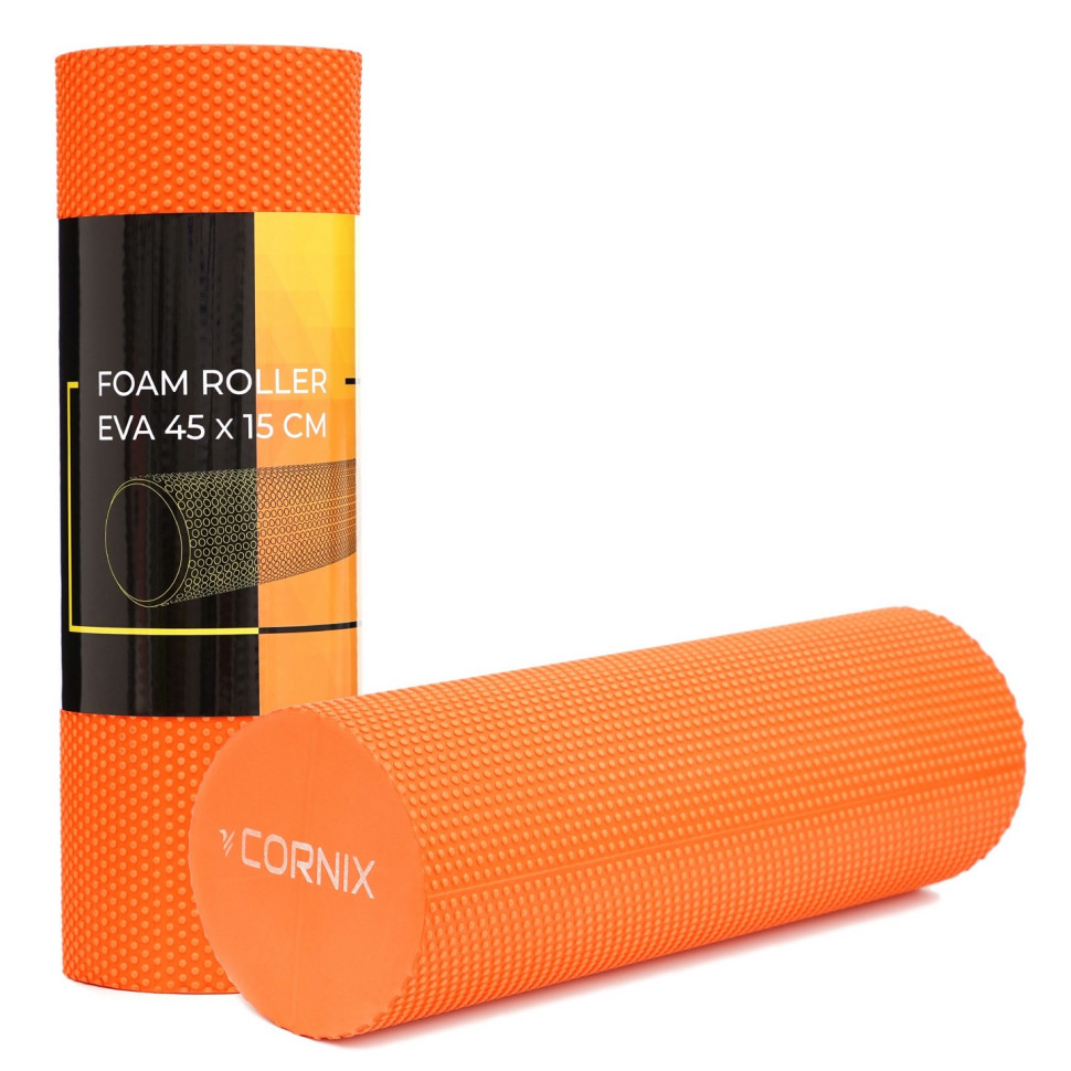 Массажный ролик (валик, роллер) Cornix XR-0302 Orange 45 x 15 см