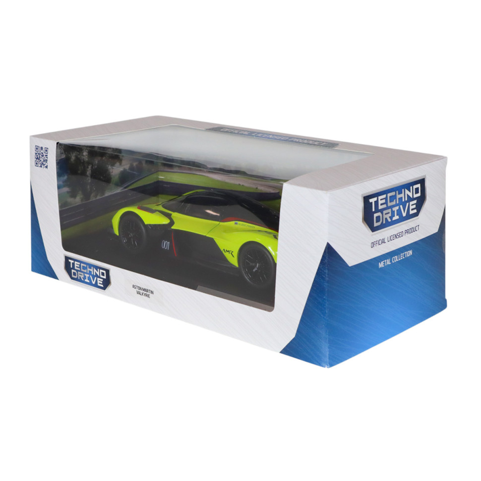 Дитяча автомодель Aston Martin Valkyrie TechnoDrive 250937AMVKLG жовтий, 1:18