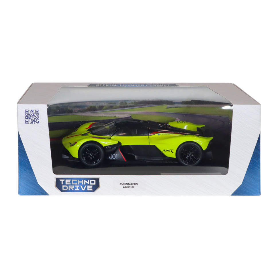 Дитяча автомодель Aston Martin Valkyrie TechnoDrive 250937AMVKLG жовтий, 1:18