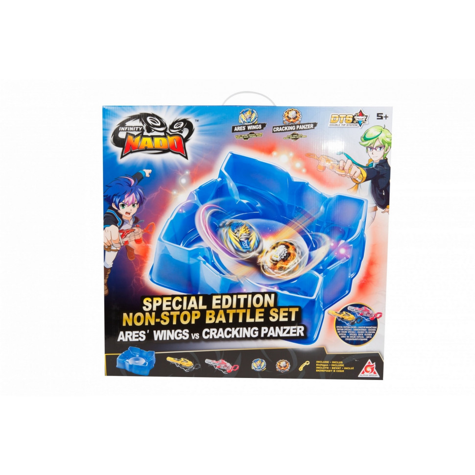 Арена Auldey Infinity Nado V Special Edition Battle Set комплект з двома дзиґами Ares' Wings vs Cracking Panzer EU634801